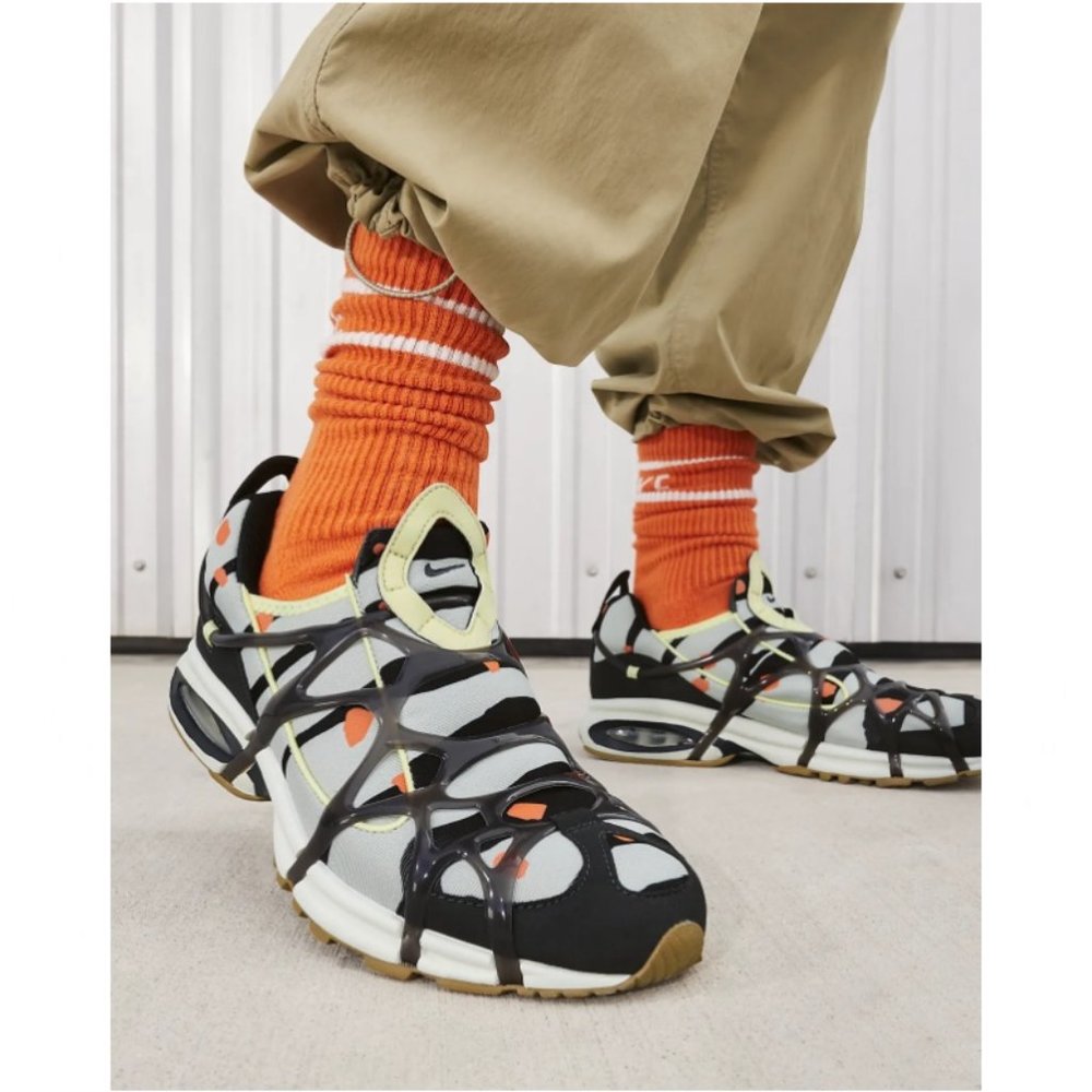 Nike Men's Black, White & Orange Athletic Sneakers